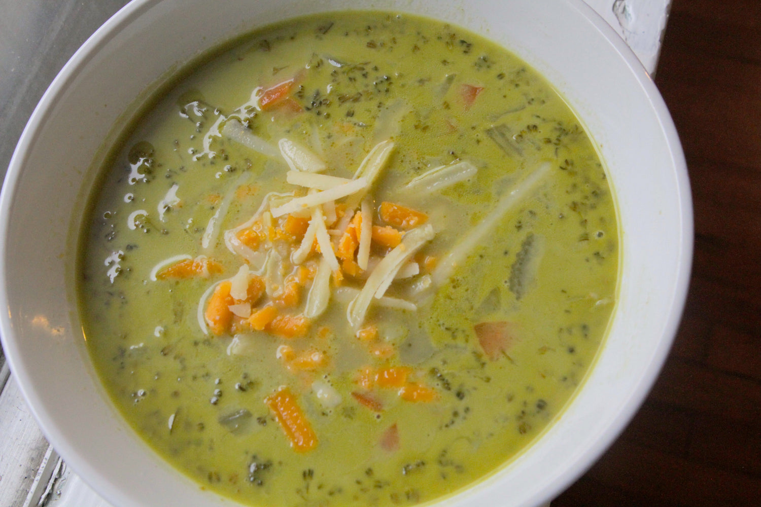 Broccoli Cheddar Bone Broth Soup