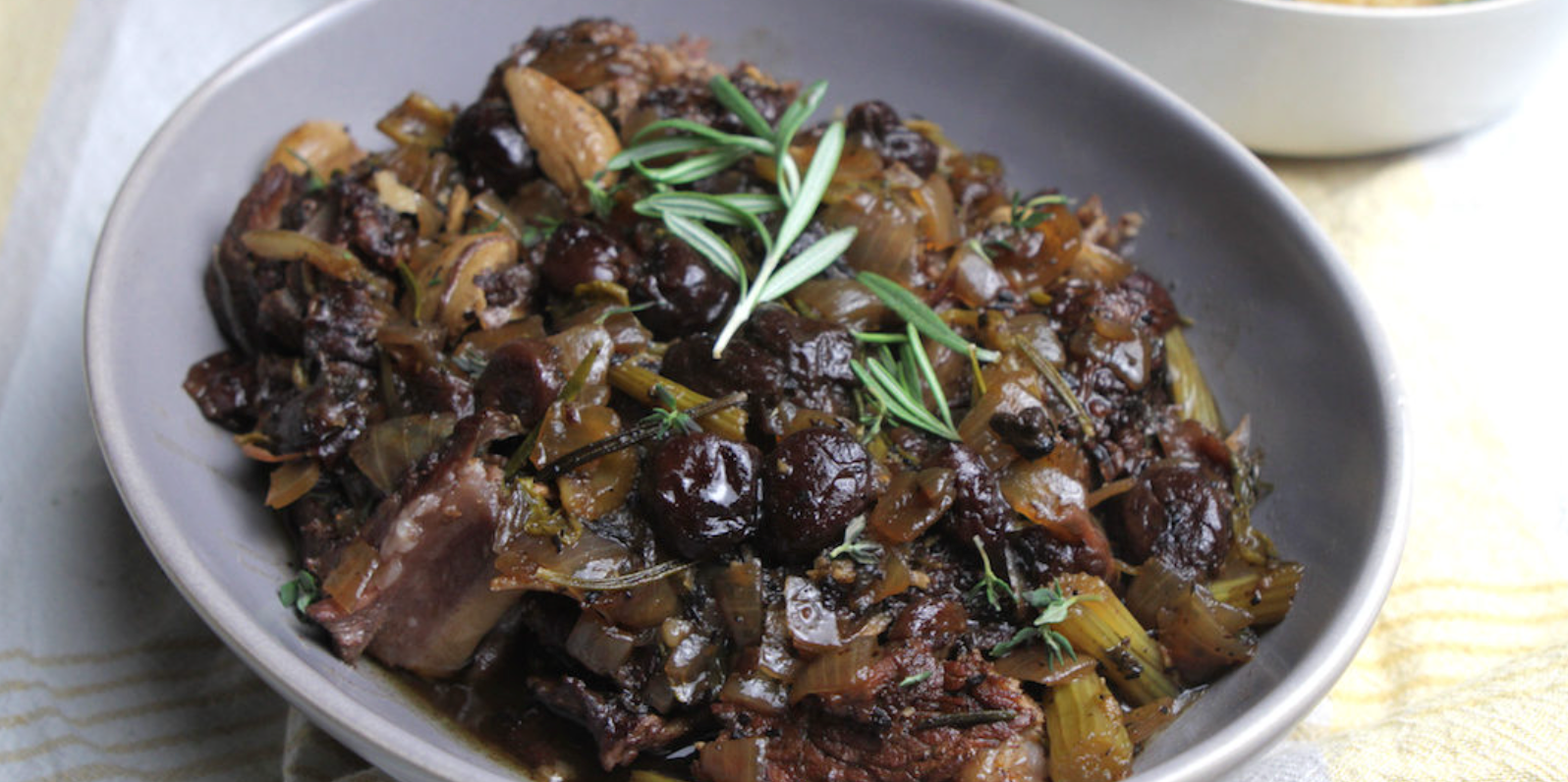 Braised Short Ribs With Balsamic and Cherries