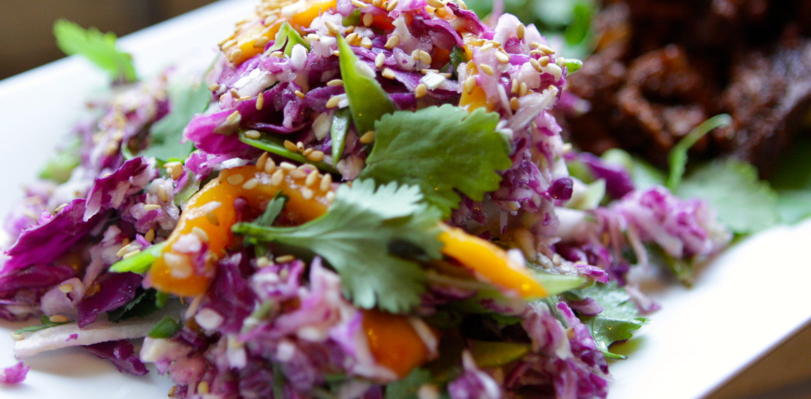 Cabbage Slaw with Sesame-Miso Dressing