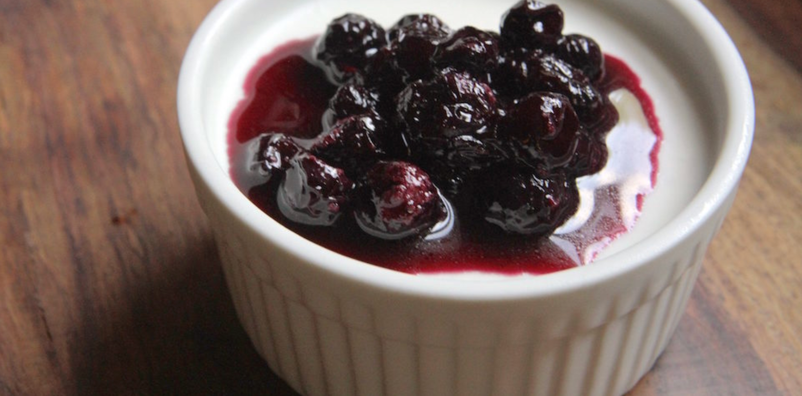 Greek Yogurt Panna Cotta with Blueberry Compote