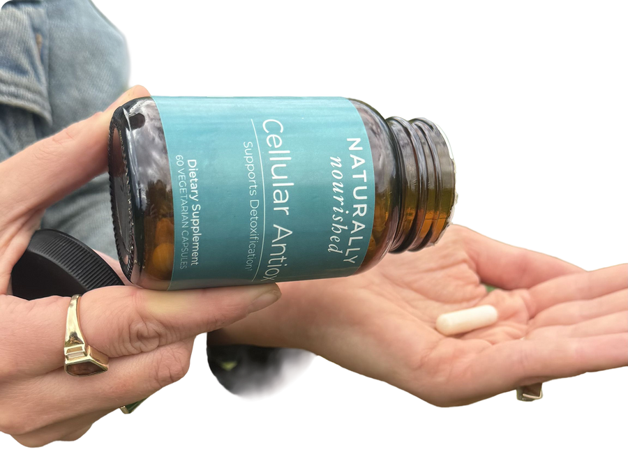 Cellular Antiox held in hand