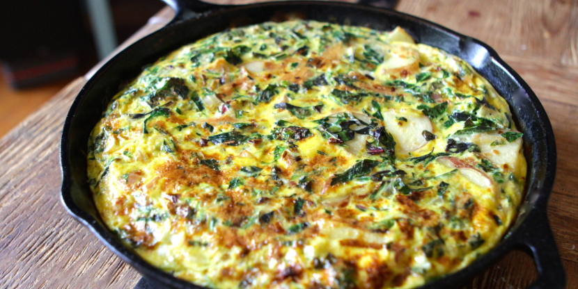 Chard Gruyere Fritatta