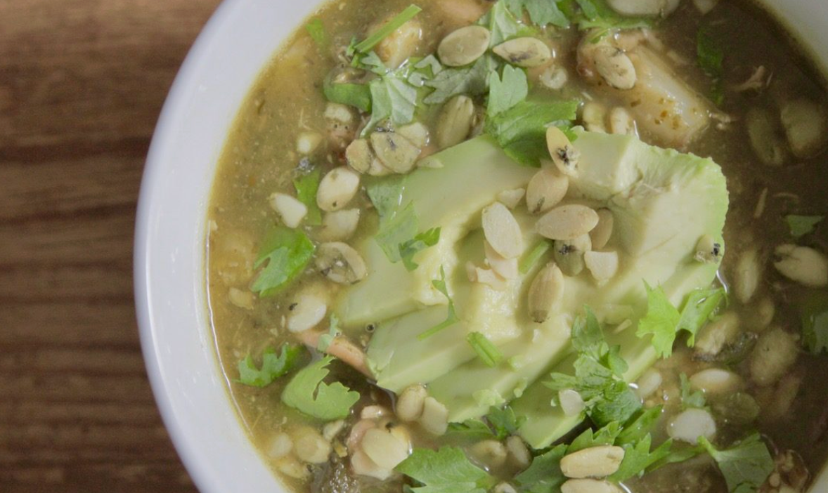 Slow Cooker Hatch Chile Chicken Soup