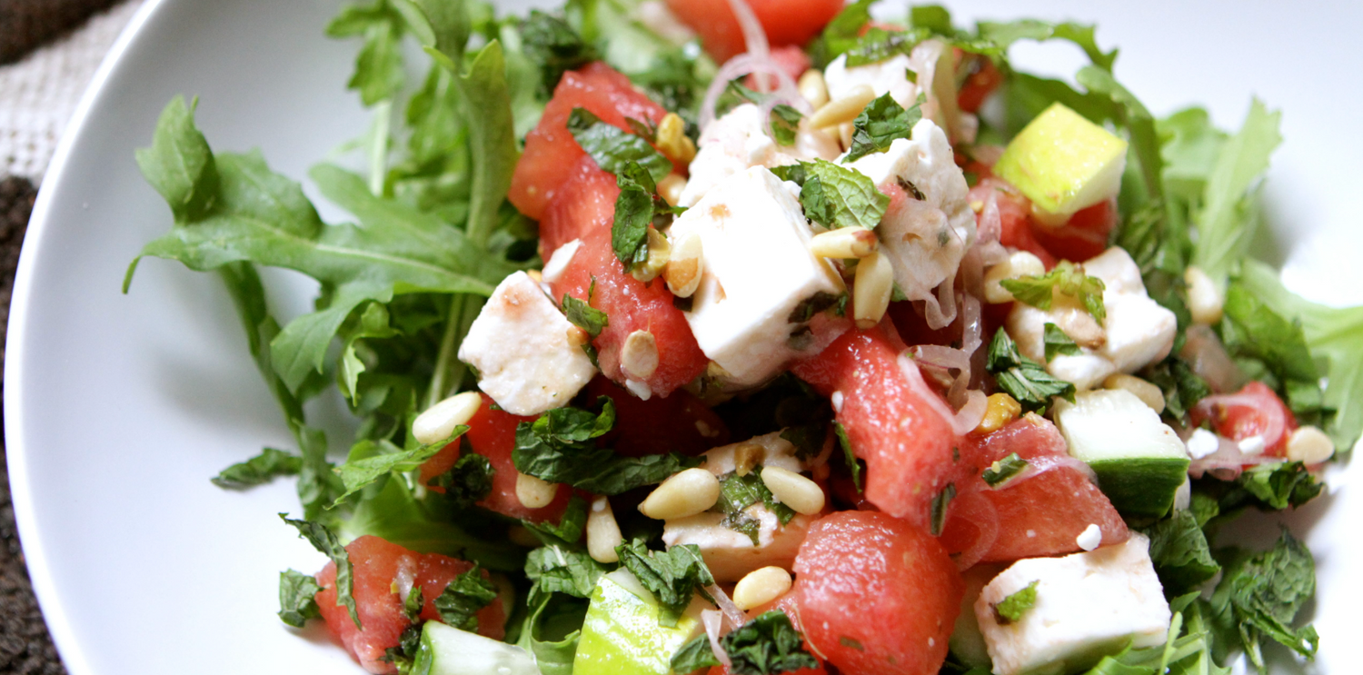Watermelon, Cucumber and Feta Salad